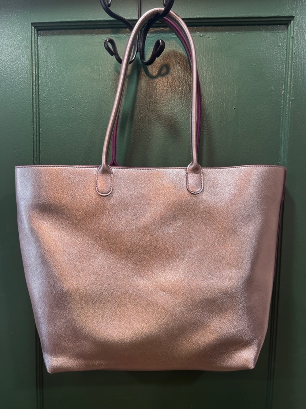 Metallic Rose Gold Tote Bag - Classic Everyday Carry
